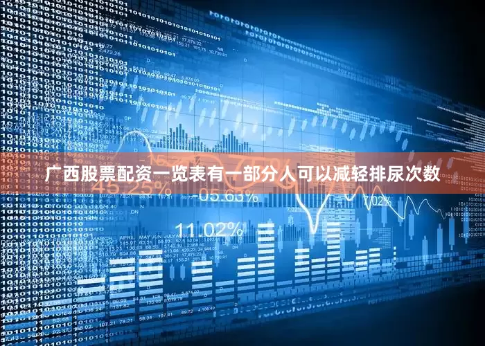 广西股票配资一览表有一部分人可以减轻排尿次数
