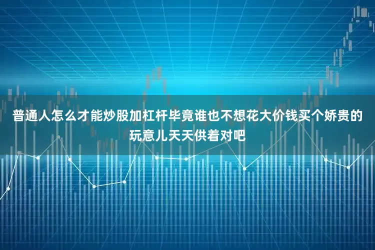 普通人怎么才能炒股加杠杆毕竟谁也不想花大价钱买个娇贵的玩意儿天天供着对吧